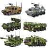 Конструктор WW2 Танк Военный Хаммер БТР-82А Колесная Бронированная Машина Ракетная Машина Модель Сборные Игрушки Для Детей