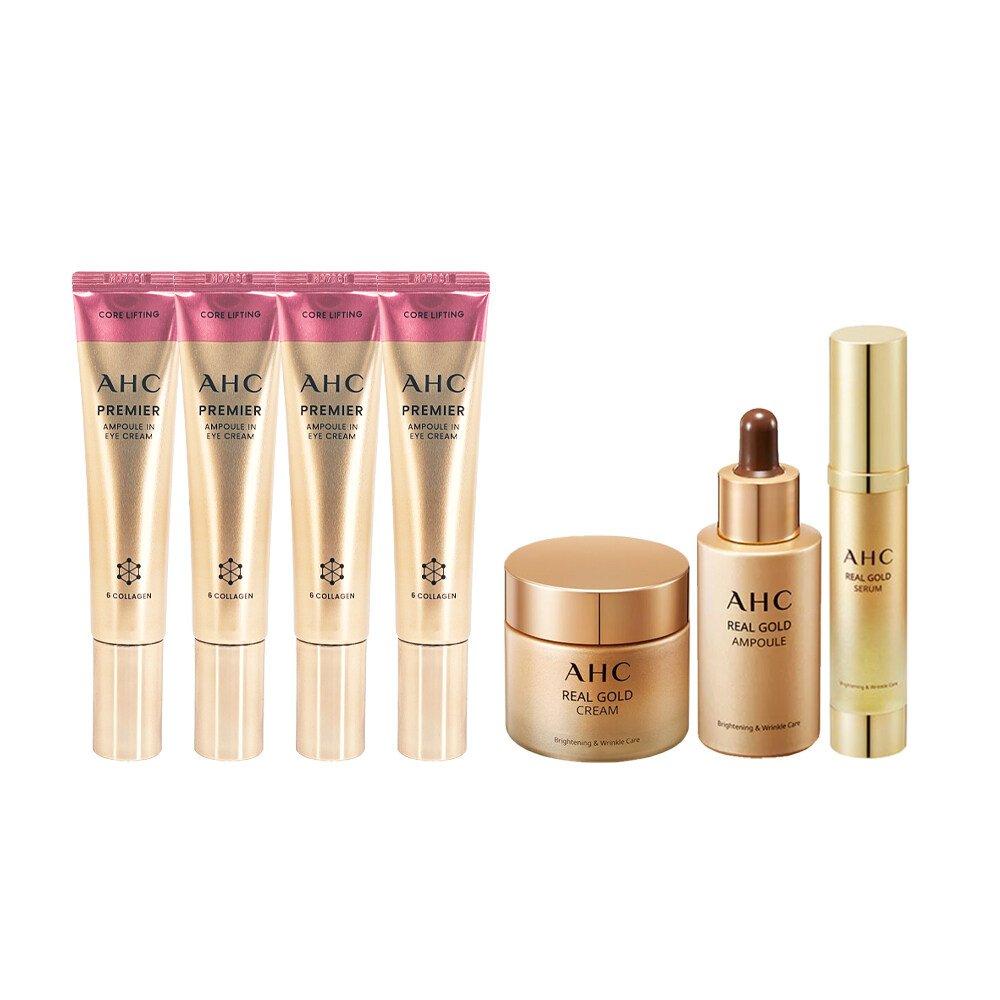 AHC Крем для век Ampoule-in Core Lifting 40 мл 4 шт + 3 вида настоящего золота