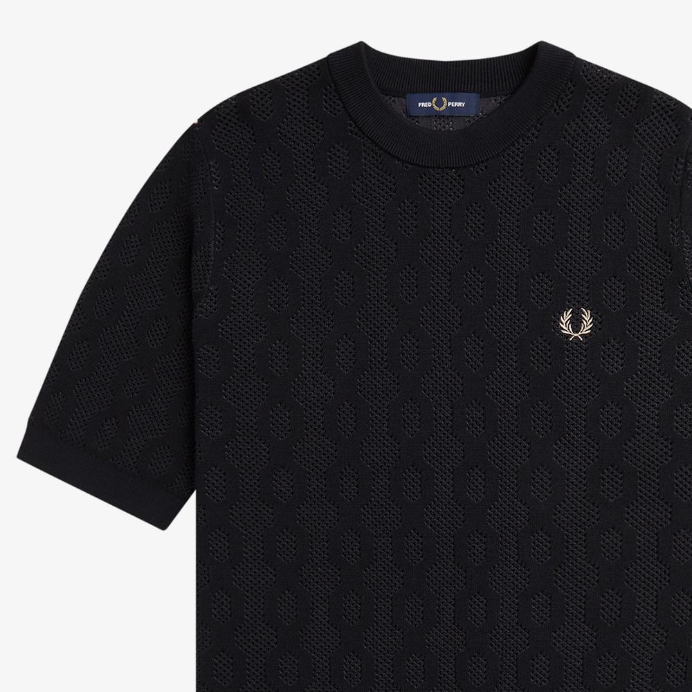 Fred Perry [Стильный] Футболка с открытой вязкой (102) Afpm2417622-102