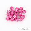 100 штук 8 мм блестящие акриловые бусины для изготовления ювелирных изделий DIY отдел браслетов ручной работы