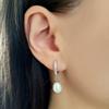 Серебряные серьги с натуральным жемчугом 5ct (2122296)