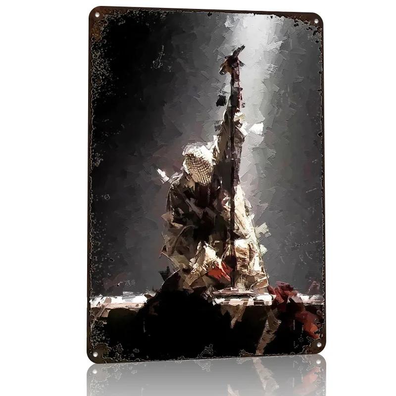 Kanye West Yeezus Era D Texture Printed Poster Custom Vintage Metal Tin Plate Sign for Wall Art House Article Decoration Gaming