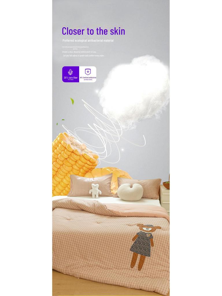 Class A Cotton Cartoon Kids' Quilt - Pure Cotton Double Yarn Corn Fiber Core, Thick & Warm for Winter