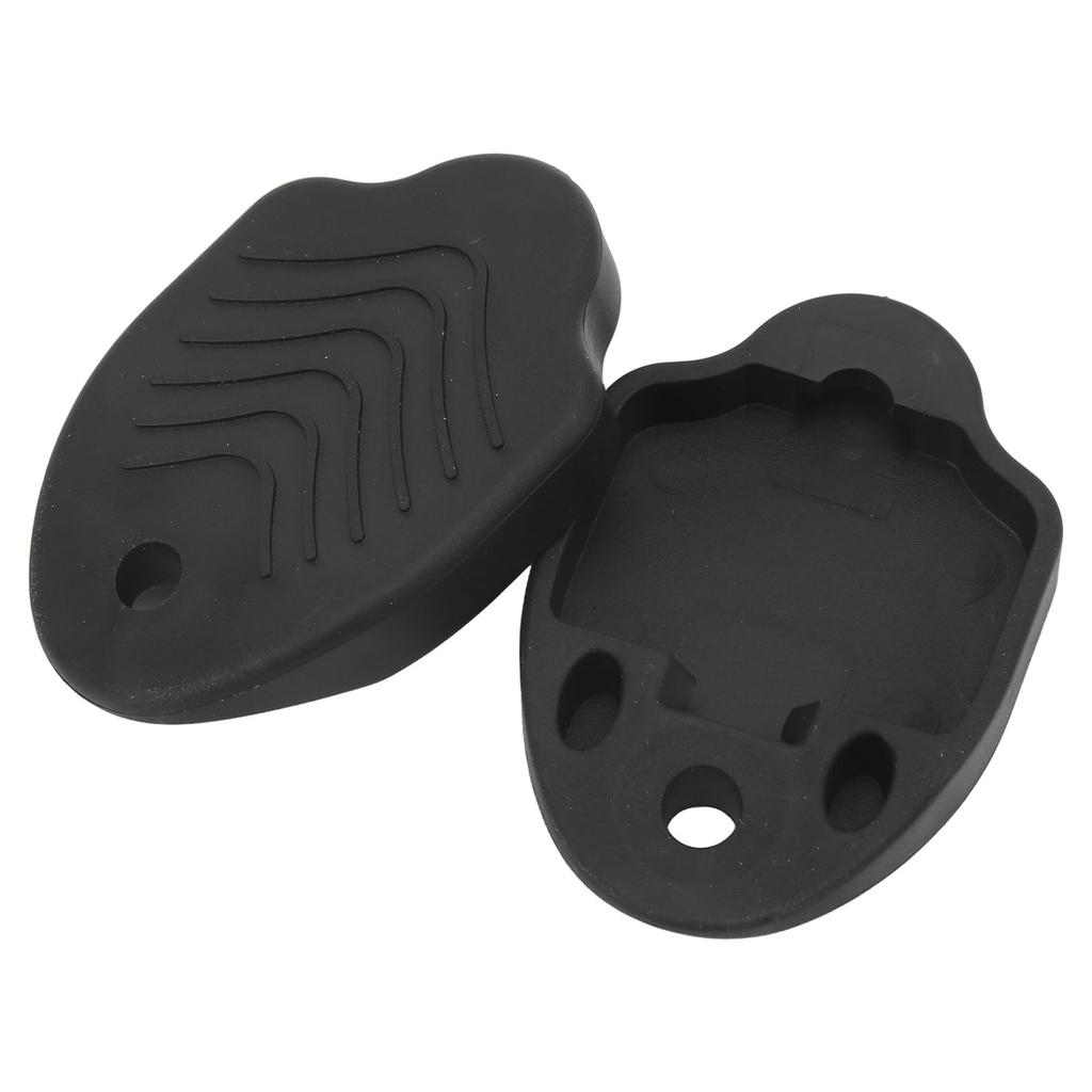 1 Pair Cycling Cleats Cover Rubber Bike Shoe Cleats Protective Cover for Mountain Bike Black
