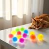 25 Pcs Multicolor Cute Funny Cats Toys Arbutus Balls Stretch Plush Ball Cat Toy Ball Creative Colorful Interactive Cat Soft Spiky Cats Chew Toys