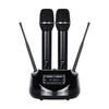 Беспроводные Bluetooth-микрофоны, перезаряжаемая UHF-система беспроводных микрофонов для домашней вечеринки, металлический двойной ручной микрофон для домашнего караоке, церкви, вечеринки