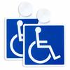 Pocket International Wheelchair Symbol Stickers, Suction Cup Type, Set of 2