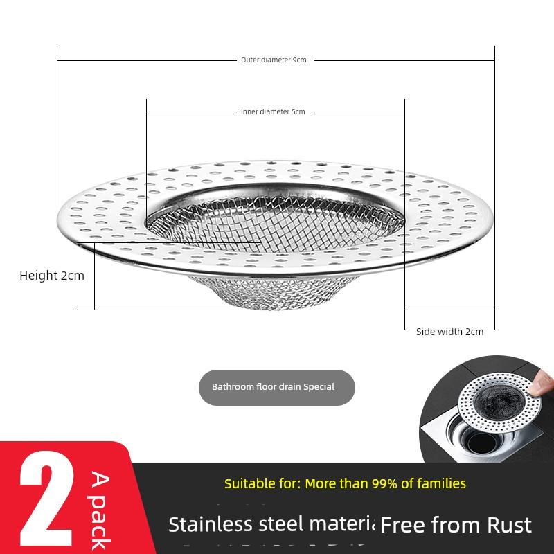 Stainless Steel Floor Drain Cover Odor Preventer Sewer Toilet Insect-Proof Closure Handy Gadget Bathroom Hair Strainer