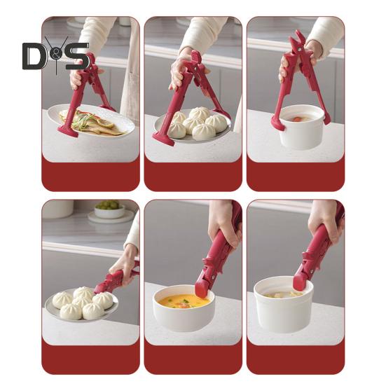 Зажим для защиты от ожогов 2-в-1, держатель для миски с нескользящей высокой термостойкостью, зажим для защиты от ожогов, зажимы для захвата горячей пластины, щипцы для