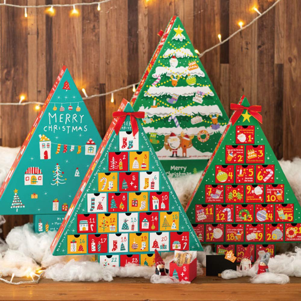 Головы Разные товары 48 x 54 x 10см Красный Зеленый Рождественский Адвент-календарь HEADS [1 штука] XDR-ADV1