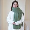 Autumn and Winter Homemade Designer Solid Color Versatile High-end Locking Edge Thickened Warm Scarf Scarf