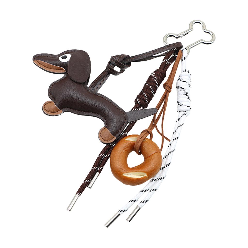 Шоколадный брелок брелок такса брелок для ключей от машины шарм для сумки плетеная веревка подвеска для сумки брелоки для украшения сумки