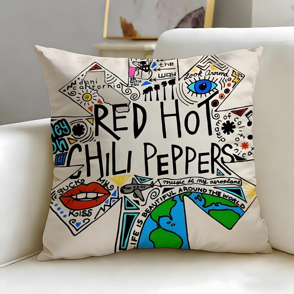 Классическая группа Red Hot Chili Peppers Наволочка Мягкая и Легко стирающаяся – Универсальная для Дивана, Кровати, Путешествий и Офиса