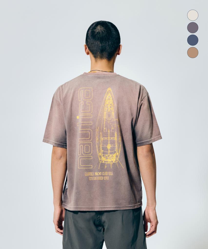 NAUTICA Yacht Blueprint T-Shirt (4 Colors) Nts5726
