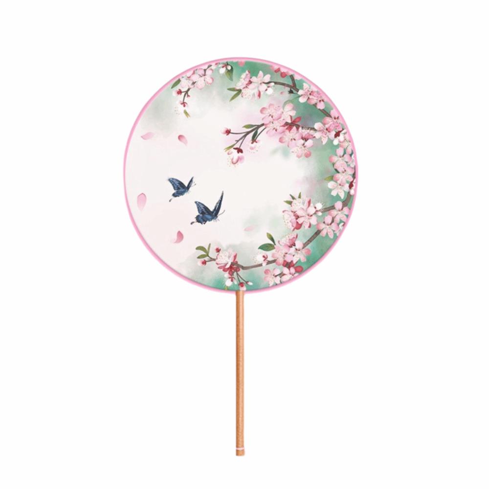 Silk Material Chinese Round Hand Fan Embroidery Design Cheongsam Tang Suit Fan  Wedding Ceremony