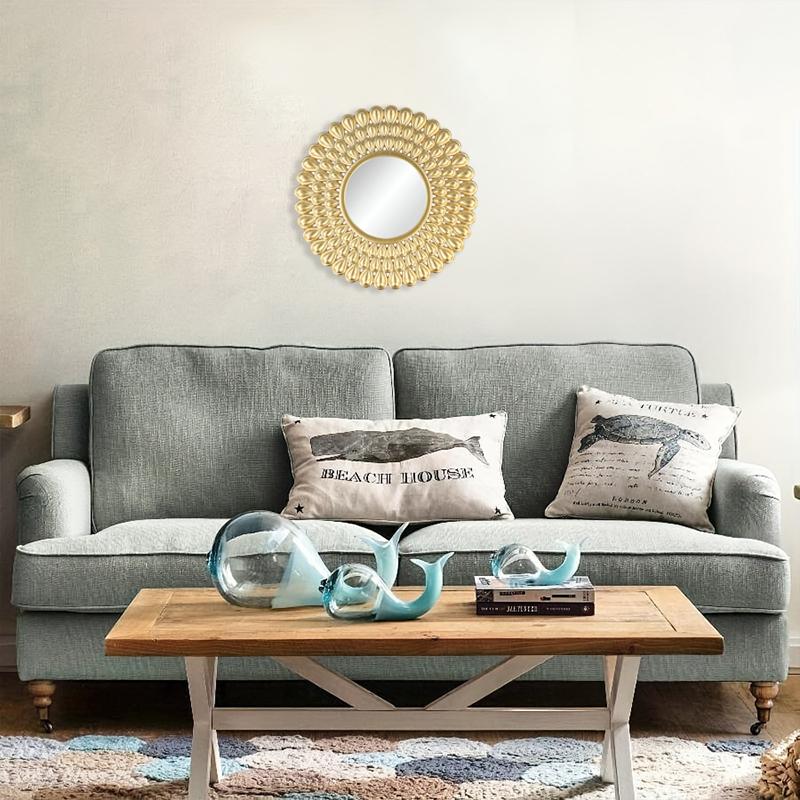 1PC/3PC Nordic Background Living Room Wall Decor Спальня Золотое Подвесное Зеркало Круглое Настенное Зеркало