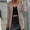 Женские модные повседневные осенне-зимние однотонные кардиганы с длинными рукавами и принтом
