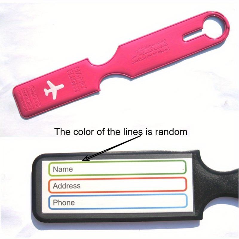 5 шт. Водонепроницаемые багажные бирки - Стильные дорожные аксессуары с плоским рисунком для быстрой и надежной идентификации багажа, багажная бирка