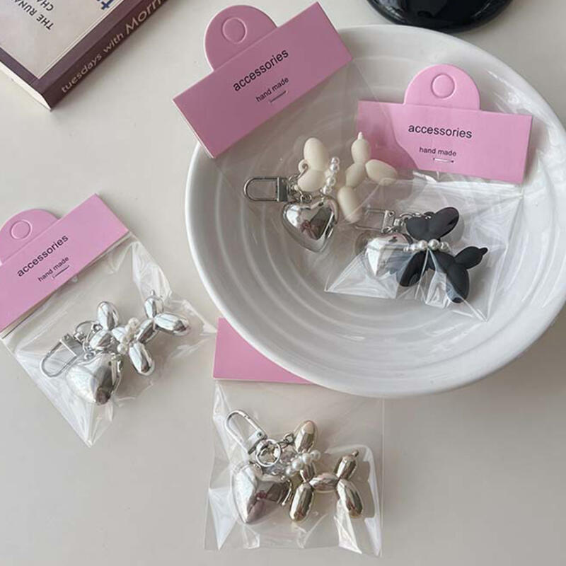 Balloon Dog Keychain 8 Types Balloon Puppy Dog Key Holder Poodle