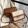 Bag Women's 2025 Autumn New Trendy Fashion Contrast Color One-shoulder Armpit Small Square Bag Korean Version Texture Retro Cross-body Bag