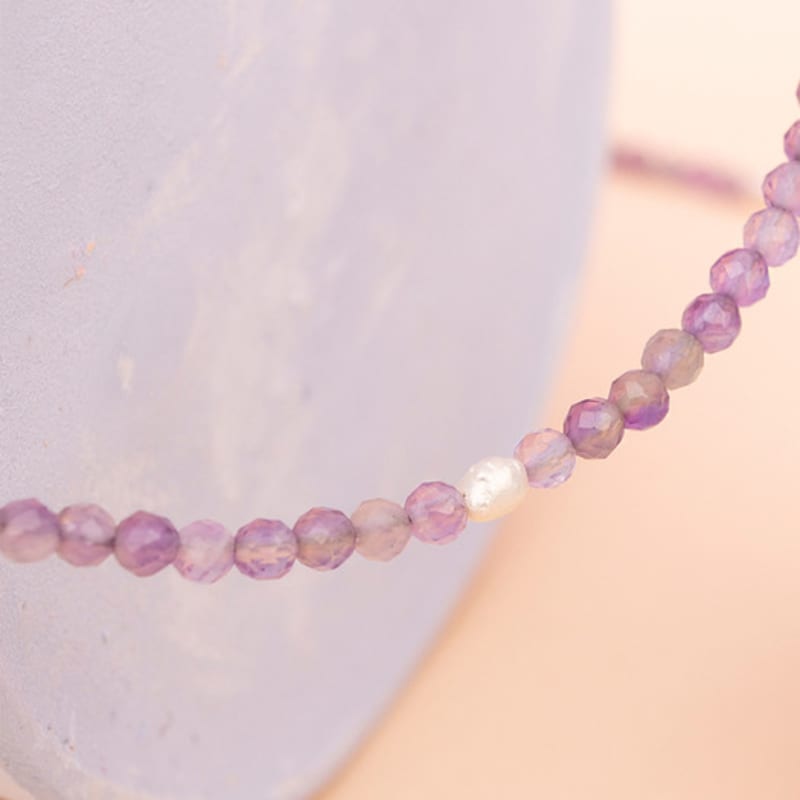 АВГУСТ АЛИСА Цветок Рис Аметист Жемчуг Браслет