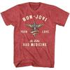 Новая футболка BON JOVI Bad Medicine Сердце и Кинжал ЛИЦЕНЗИРОВАННАЯ