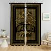 Шторы для гостиной Шторы для комнаты 2-панельные розы Rock-Gun Halloween Decoration Shades Partition Home Interior Шторы