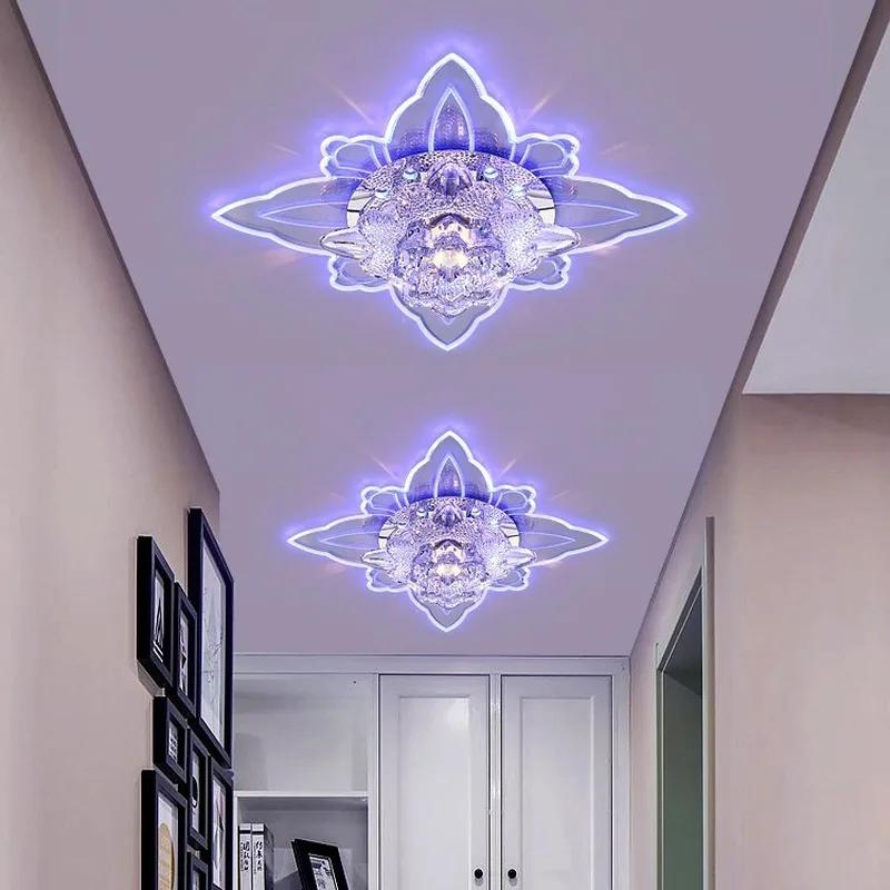 European Modern Minimalist Living Room Spotlight Led Crystal Aisle Corridor Porch Acrylic Creative Entrance Hall Light LX101601