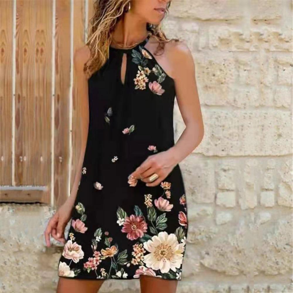 Summer Halterneck Sexy Printed Dress