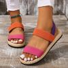 Fashion Summer Fashion Stretch Fabric Knitted Sandals Women Back Elastic Band Platform Shoes Plus Size 35-43 Shoes for Women Sandals