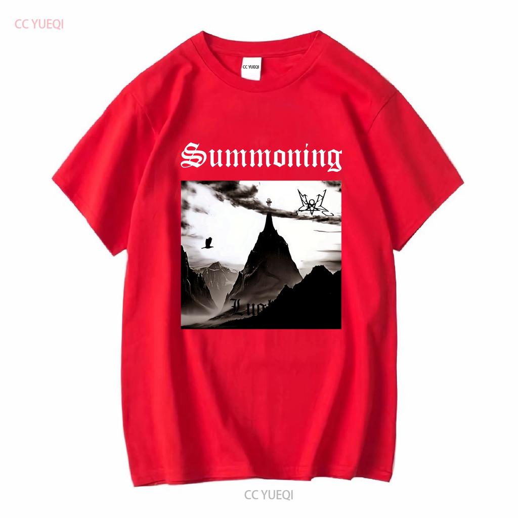 ВИНТАЖНАЯ черная футболка группы Summoning Все размеры от S до 345XL 1F1775 с длинным или коротким рукавом винтажная Постиранная Универсальная Немного