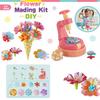 1 Set DIY Fabric Flower Bouquet Kit Kids Handmade Colorful Flower Making