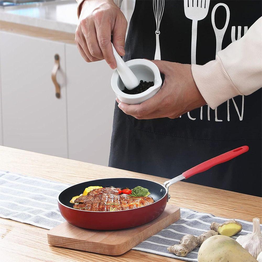 Non-Slip Base Ceramic Grinder White Ceramic Stoneware Durable Spice Grinder  Kitchen Tool