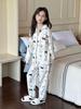 Girls' 2025 Autumn Cotton Pajama Set: Long-Sleeve Two-Piece Sleepwear