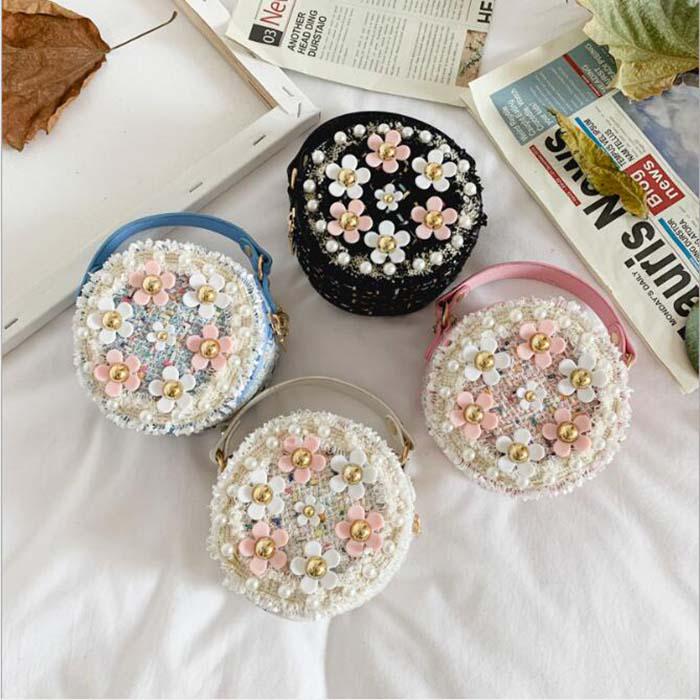 Детская сумка через плечо для девочек с жемчугом, мини-милый рюкзак принцессы, сумка-мессенджер, сумка через плечо на молнии