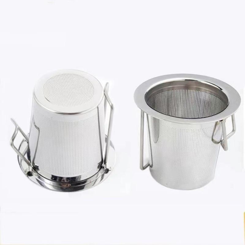 Многофункциональная ручка для заваривания чая, мелкоячеистый фильтр для кофе, ситечко из нержавеющей стали, чашка для заваривания чая, подвешивание, листовой фильтр для специй, 1 шт.