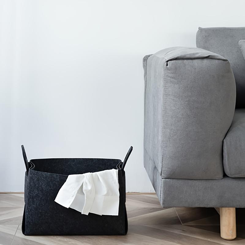 Набор из 3 штук войлочных сумок для хранения с ручками, бытовые корзины для хранения, подходят для домашней организации и принадлежностей для хранения