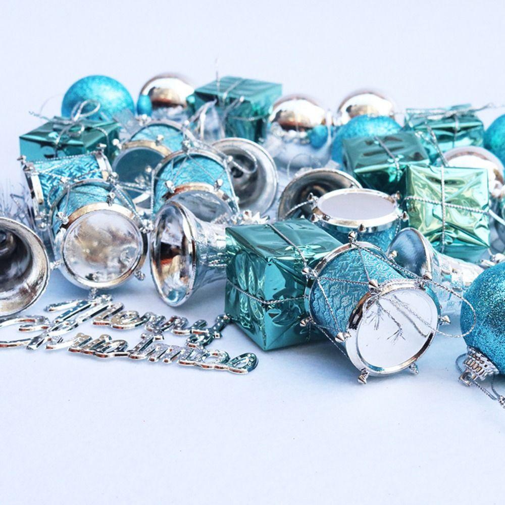 26/32PCS Mixed Pattern Hanging Pendants Multicolor Drop Ornaments Festival Ornament