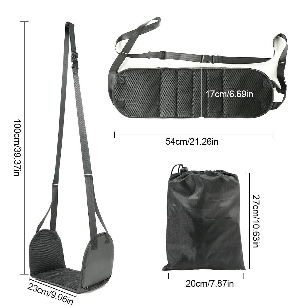 Foot Hammock Adjustable Aircraft Hammock Support Plate Lightweight Portable Plane Footrest for Long Travel Foot Leg Rest