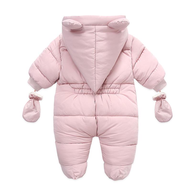 Зимние цельные костюмы для новорожденных, утепленная теплая одежда для скалолазания, комбинезоны