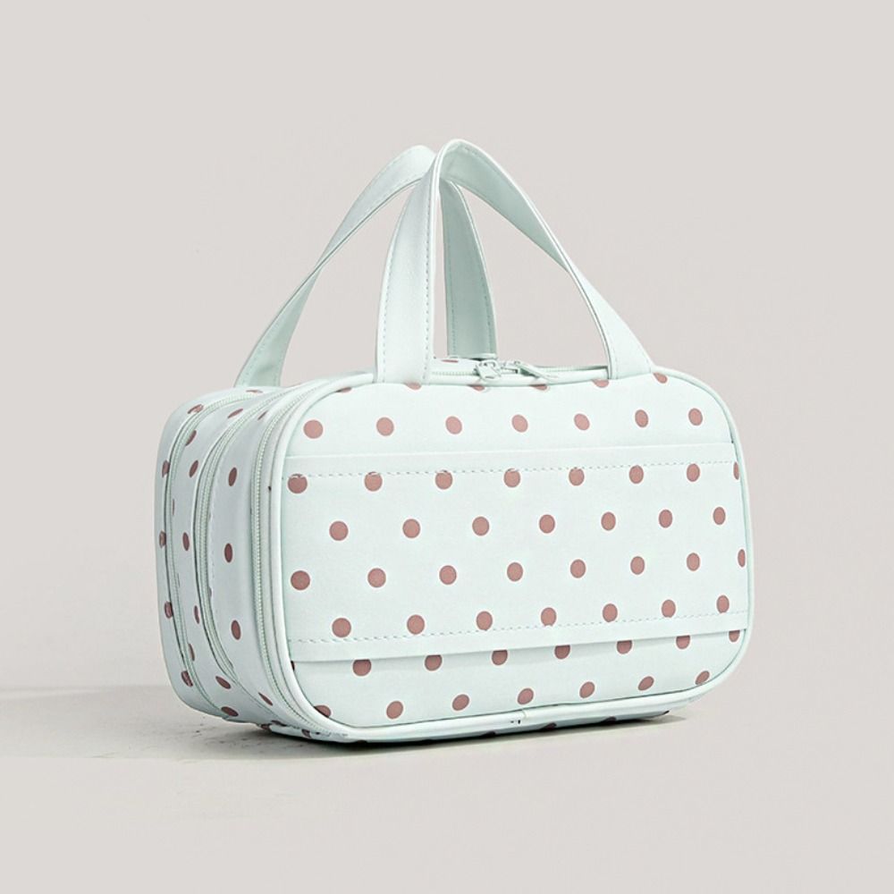 Three Layer Partition Pu Cosmetic Bag Multifunctional Toiletry Organizer Bag Travel Tote Business