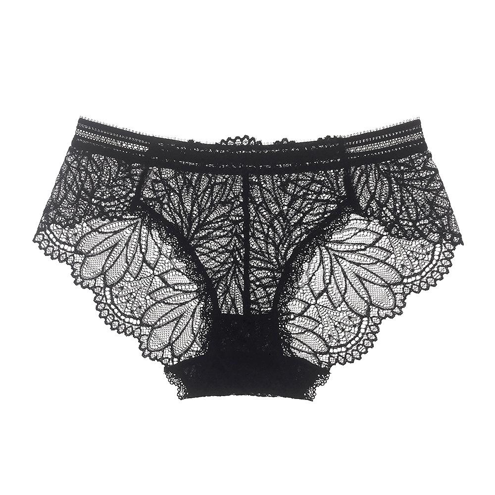 Panties Women's Lace Mid-waist Hip Lift Hollow Sexy and Breathable Mesh Seamless Women's Briefs 5003