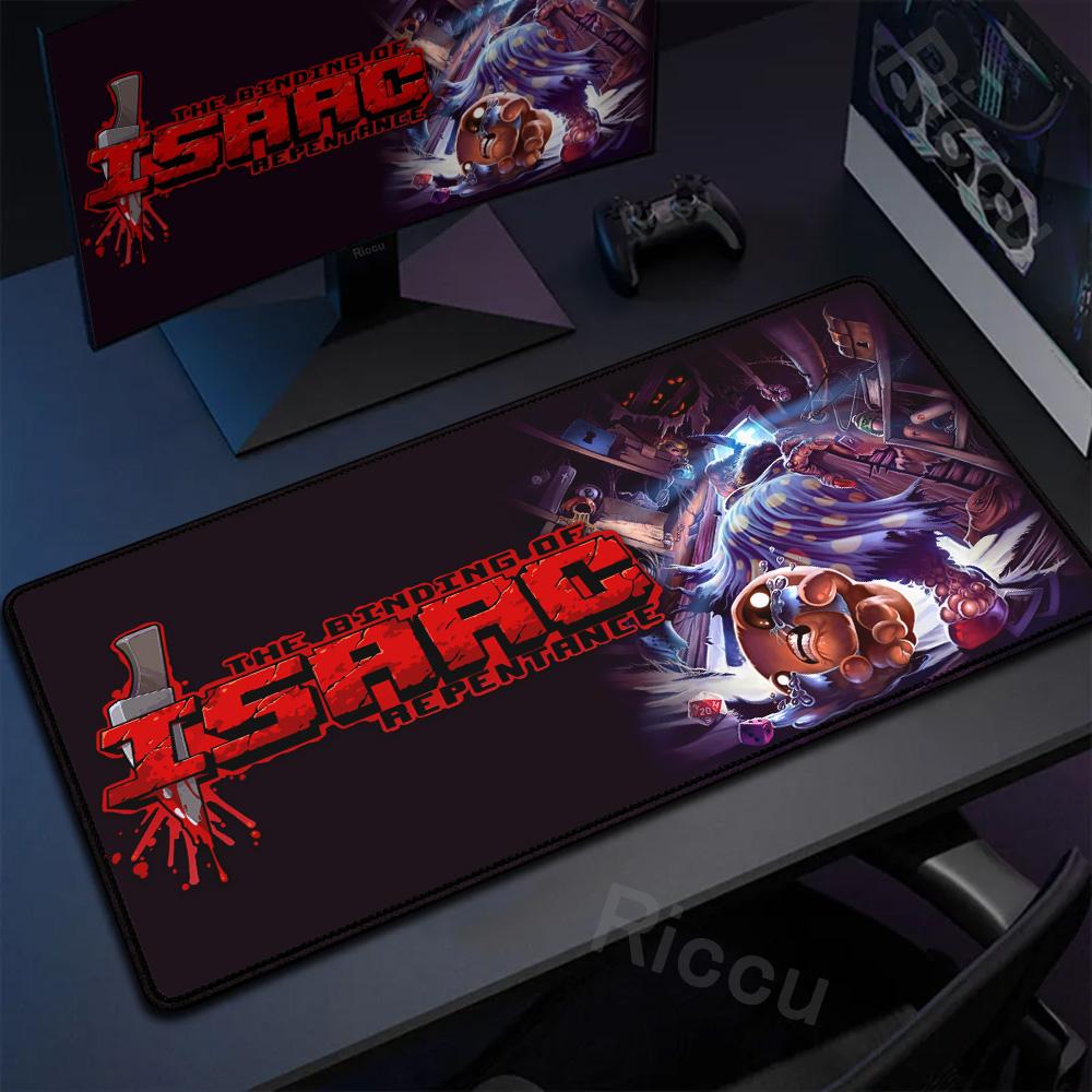 Anime The Binding Of Isaac Mousepad Game Keyboard Lock Edges Mice Pad Computer Accessories Non-slip Deskmats Pc Cabinet Mausepad