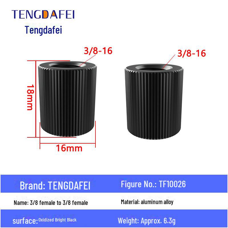 Адаптер для штатива с креплением на стойку для освещения и поворота камеры с резьбой 1/4" на 3/8" на M4/M5/M6/M8