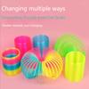 Large Rainbow Elastic Coil Spring Folding Magic Hula Coil
