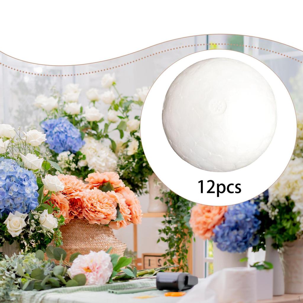 12 Pieces Craft Foam Balls Decoration Pendant Ornament Christmas Baubles for Household School