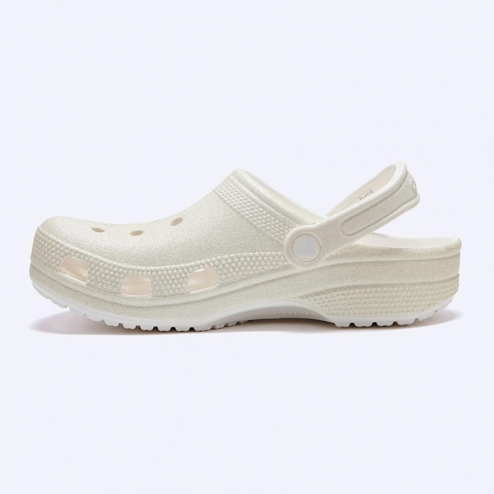 Crocs Классические блестящие сабо белые 205942 100