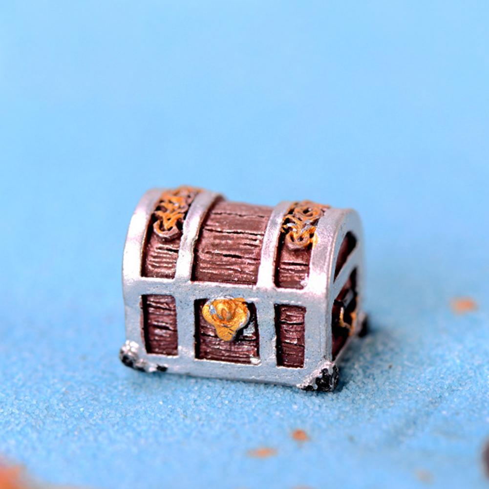 Resin Gold Coin Treasure Chest Aquarium Mini Cartoon Mediterranean Seabed Ornament Non-safe Decoration For Home Office Perfect Gift