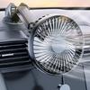 Car Dashboard Windscreen Mount Cooling Fan Suction Cup Fan 3 Speed Adjustment USB Air Circulator Fan 360 Degree Rotating