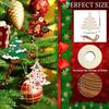 DIY Paintable Wooden Christmas Tree Ornaments Blank Art Craft Wood Slices for Hanging Festive Decor Xmas Trees